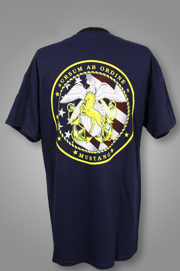 Navy Blue Short Sleeve Mustang Mustang Loot – T-shirt