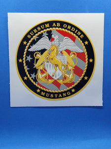 Navy Mustang Vinyl Decals