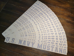 U.S. Navy Mustang Decal - 18 inches of Pure Brilliance